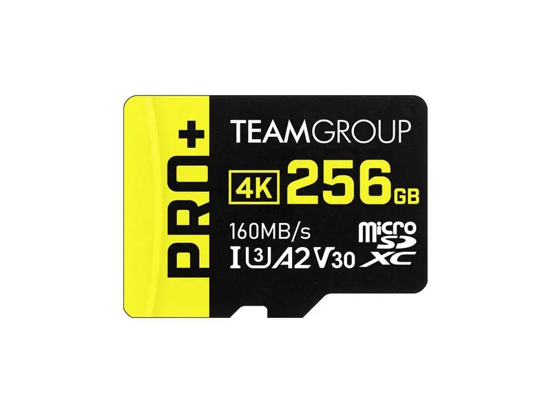 Team 256GB PRO+ microSDXC UHS-I/U3 Class 10 Memory Card with Adapter, compatible with Nintendo-Switch, Steam Deck, and ROG Ally, Speed Up to 160MB/s (TPPMSDX256GIA2V3003)
