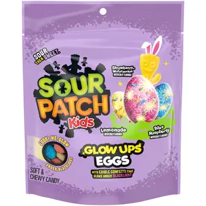 SOUR PATCH KIDS Glow Ups Eggs Soft & Chewy Easter Candy, 8.4 oz