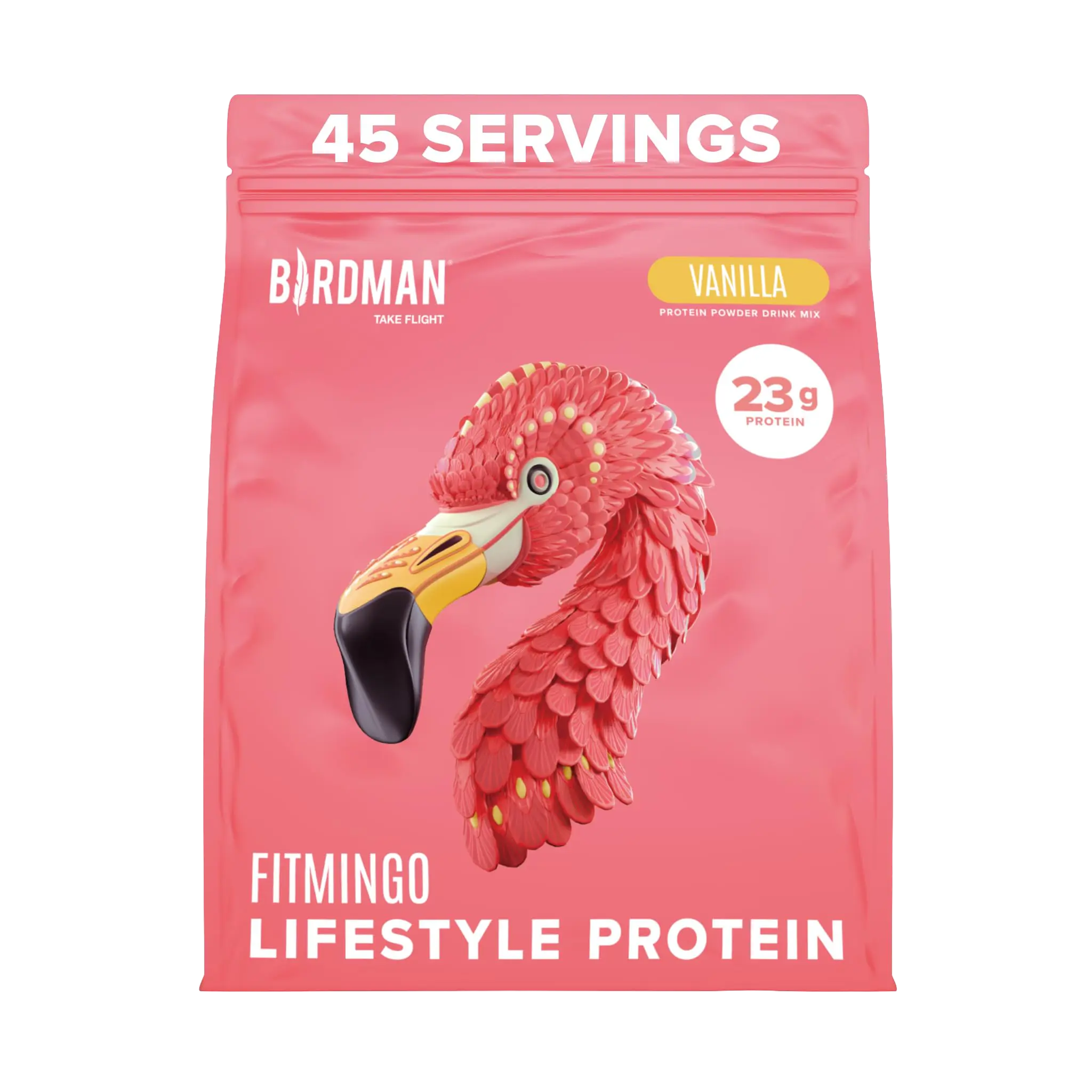 Fitmingo Plant-Based Protein Powder - Vanilla Flavor, 3.3lbs Fitness Supplement with Vitamins, Zinc for Health & Wellness Support