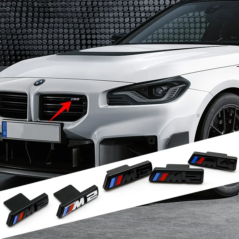 Bmw Car Grille Emblem Sticker, Durable High-Quality Decoration, Sport Style Modification Accessory for M2, M3, M4, M5, M6, Car Decals, Car Stickers