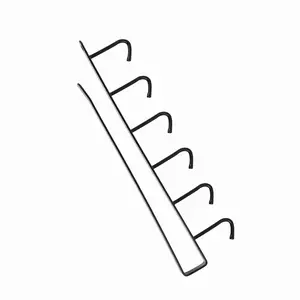 Multifunction Kitchen Storage Rack Cupboard Shelf Hanging Hook  Wardrobe Organizer Holder Black Adjustable Hooks Iron