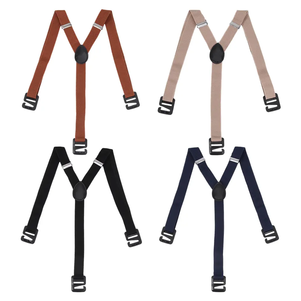 Men's 4-Piece Hidden Elastic Suspenders - 2.5cm Adjustable Clip-On Undergarment, Invisible Belt Alternative for Untucked Shirts, No-Show Pant Holders for Business & Casual Style, Ideal for Brother, Father, 35.43 Inches