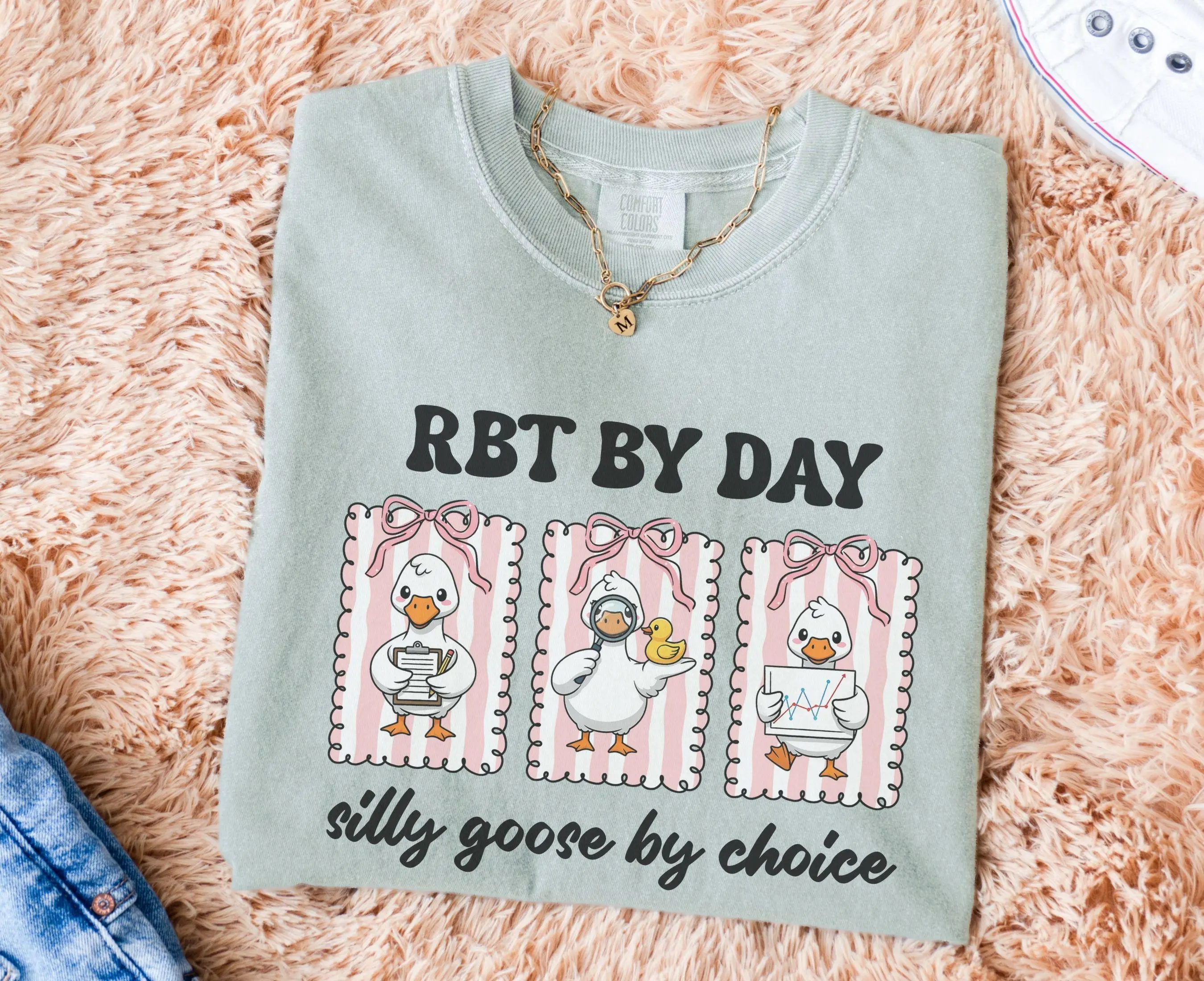 RBT shirts, comfort colors aba shirts, rbt gifts, silly goose aba therapy tee, RBT tshirt, registered technician t shirt, coquette rbt tee Cotton Top