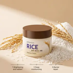 Rice Moisturizing Cream, Korean Face Cream with Rice & Ceramide Extract Lifts & Firms Skin, Deeply Nourishes & Soothes, Strengthens Skin Barrier, Anti-Wrinkle Face Moisturizer for All Skin Types — 1.76 OZ