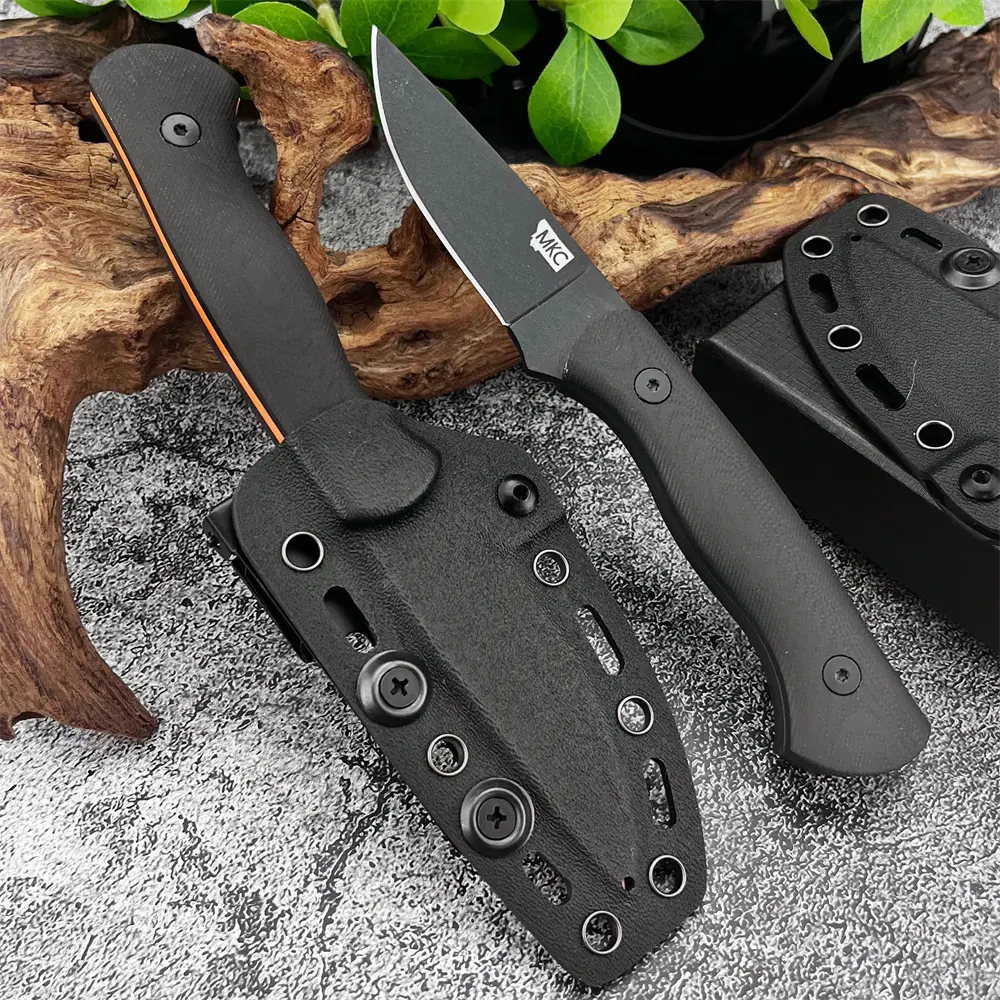 New High-Hardness Compact Fixed-Blade Knife with Sheath: Everyday Carry Multi-Purpose Hiking Knife 8Cr13MovBlade,G10Handle Tactical Knives Outdoor Survival Tools