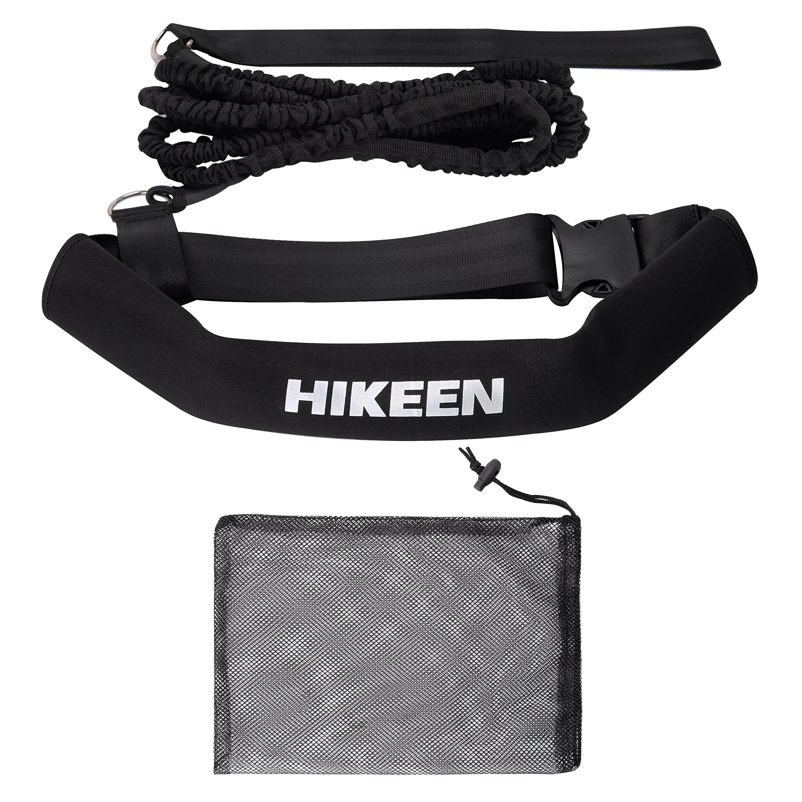 Neoprene Swimming Training Belt, 4M Stationary Swim Tether Harness, Aquatic Resistance Belt for Swimmers, Backstroke Workout & Cardio Exercise, Swimmer