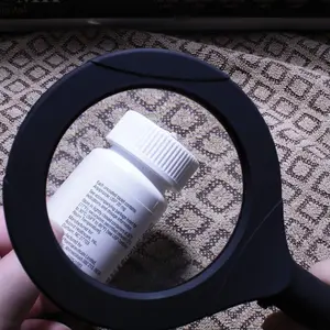 Portable Magnifying Glass with LED Lights, Ergonomic Handle, Anti-Drop Abs Material, Designed for Seniors, Reading & Repair (9.25in*4.25in)