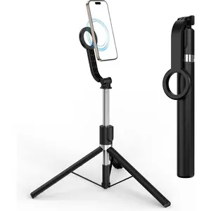 Magnetic Selfie Stick Tripod for Magsafe iPhone, 67" Cell Phone Tripod Stand with Remote