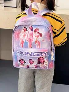 Kpop Demon Hunters Gradient Backpack, Dreamy, Large Capacity Multi-Layer School Bag, Outdoor Adventure Hiking Pack