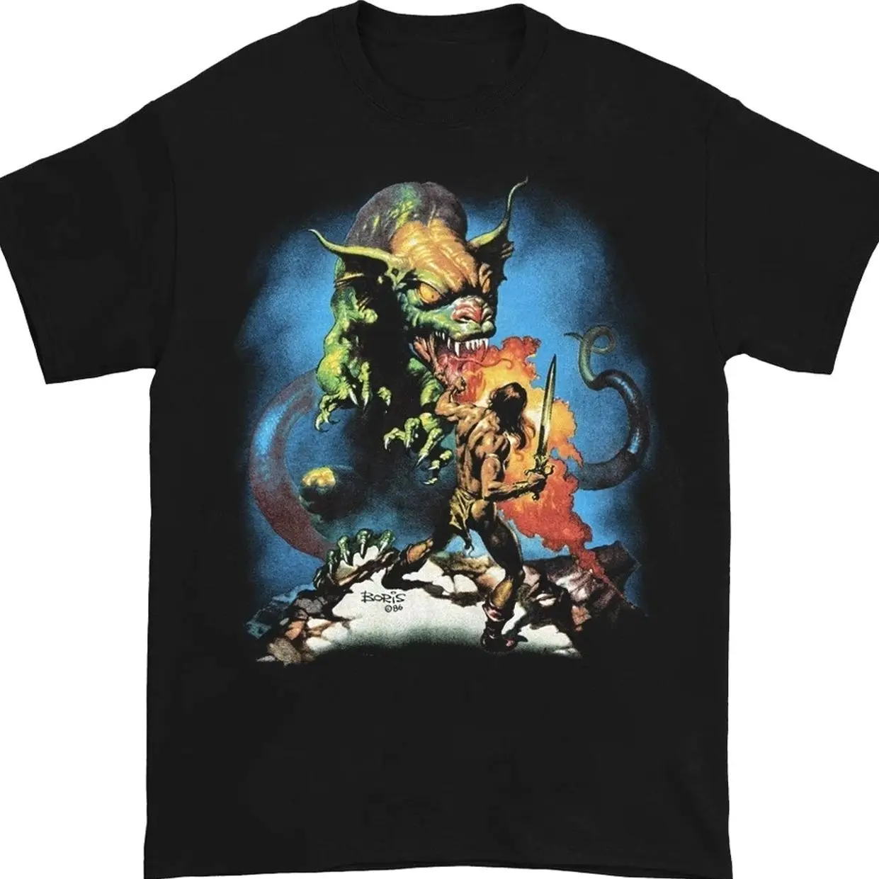 Vintage 1986 Boris Vallejo Black Unisex T-Shirt S-5XL Q9745 4