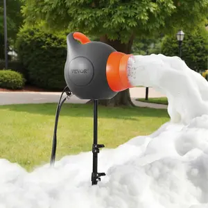 fathersdaygift VEVOR Foam Machine, 115 W Party Foam Cannon, Portable Foam Maker with a Tripod Stand, Powerful Foam Party Machine, for Backyard, Pool, Outdoor Events, Birthdays, Celebrations and Party, Grey Orange