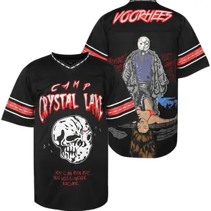 Soccer Jersey 2024 Slim Fit Best Quality Rugby Jersey Skull Crystal Lake Breathable Material Ergonomic Fit Sports Top