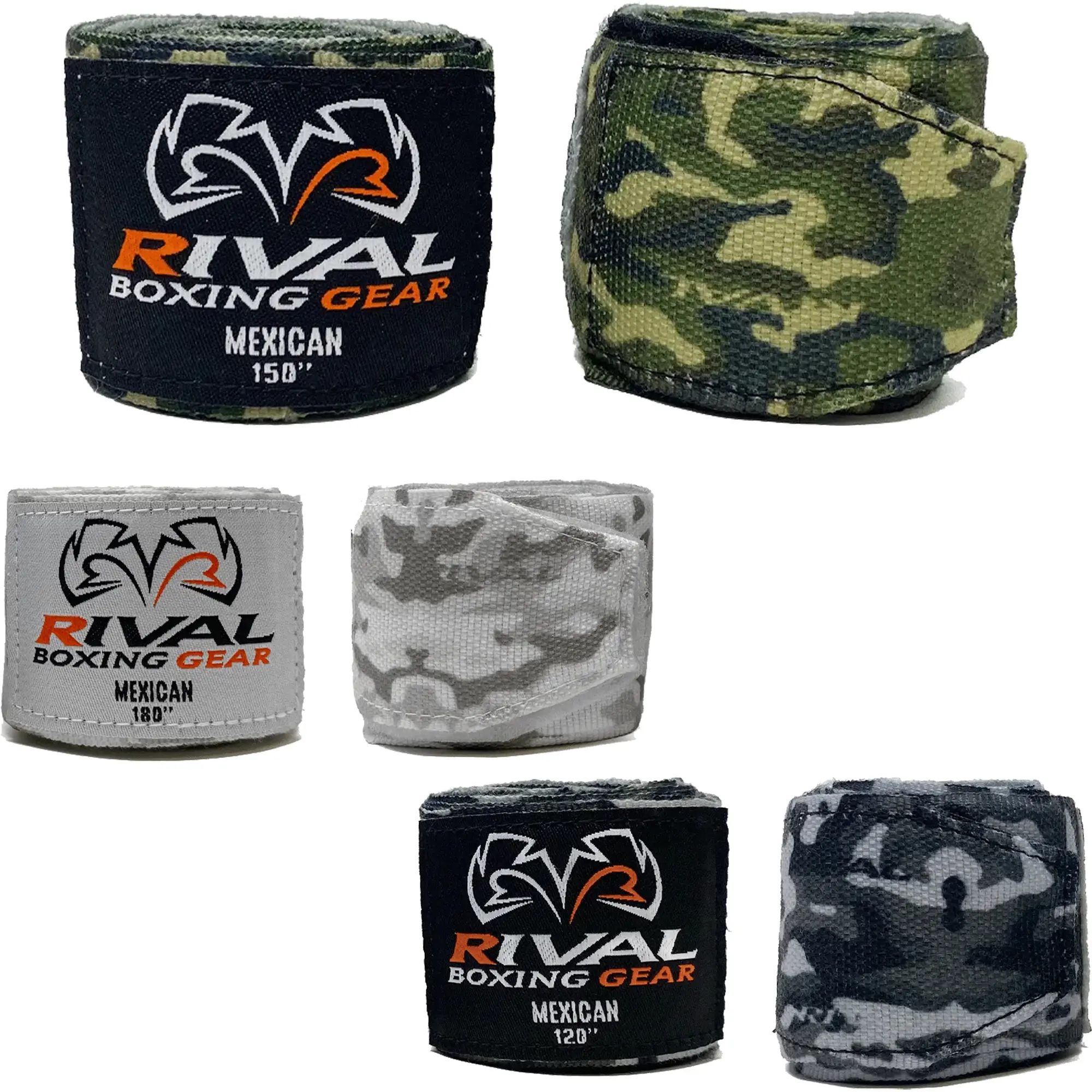 Rival Boxing Mexican-Style Camo Velcro Hand Wraps, Sports & Martial Arts Training Gear, Boxing Training Gear