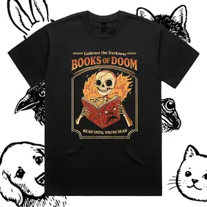 Embrace the Darkness - Cotton Classic Fit Retro Dark Humor Graphic Tee