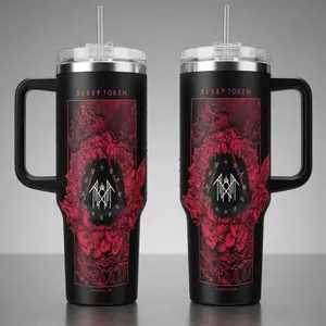 [Can Customize Text] Vintage Sleep Token Music Tumbler 40oz With Handle and 20oz With No Handle Gifts, Sleep Token Band Tumbler, Gift For Fans