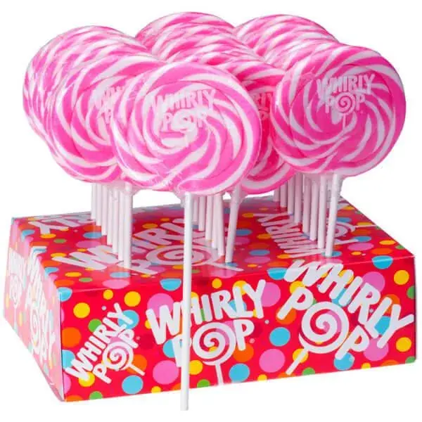 Whirly Pop 1.5-Ounce Swirl Suckers - Hot Pink: 24-Piece Display Whirly Pop 1.5-Ounce Swirl Suckers - Hot Pink: 24-Piece Display