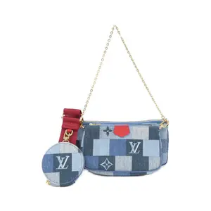 Pre-owned Louis Vuitton Canvas Shoulder Bags Denim Monogram Multi Pochette Accessories shoulder bag