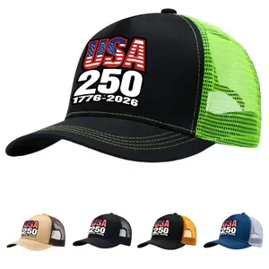 250th Anniversary Patriotic Mesh Hat，1776-2026 USA trucker Hat，Men's And Women's Outdoor Sports Baseball Hats Adjustable