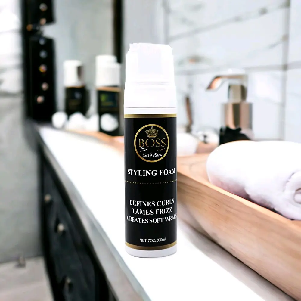 Boss Styling Foam - Define Curls, Tames Frizz, Creates Soft Wraps for Haircare - Foam
