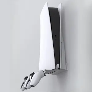 Wall Mount Stand for PS5 & PS5 Slim Console, 1 Count Vertical Holder Kit for Playstation 5 & Slim Console, Controller Hook with Screw Fixing, Console Accessories