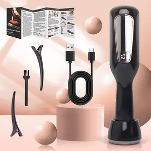 Wireless Rechargeable Typ-C High Quality Hair Trimmer, Built-In Lithium Ion Battery, Portable Electric Hair Clipper for Split Ends, New Model with Storage Base, Wireless Hair Cutter