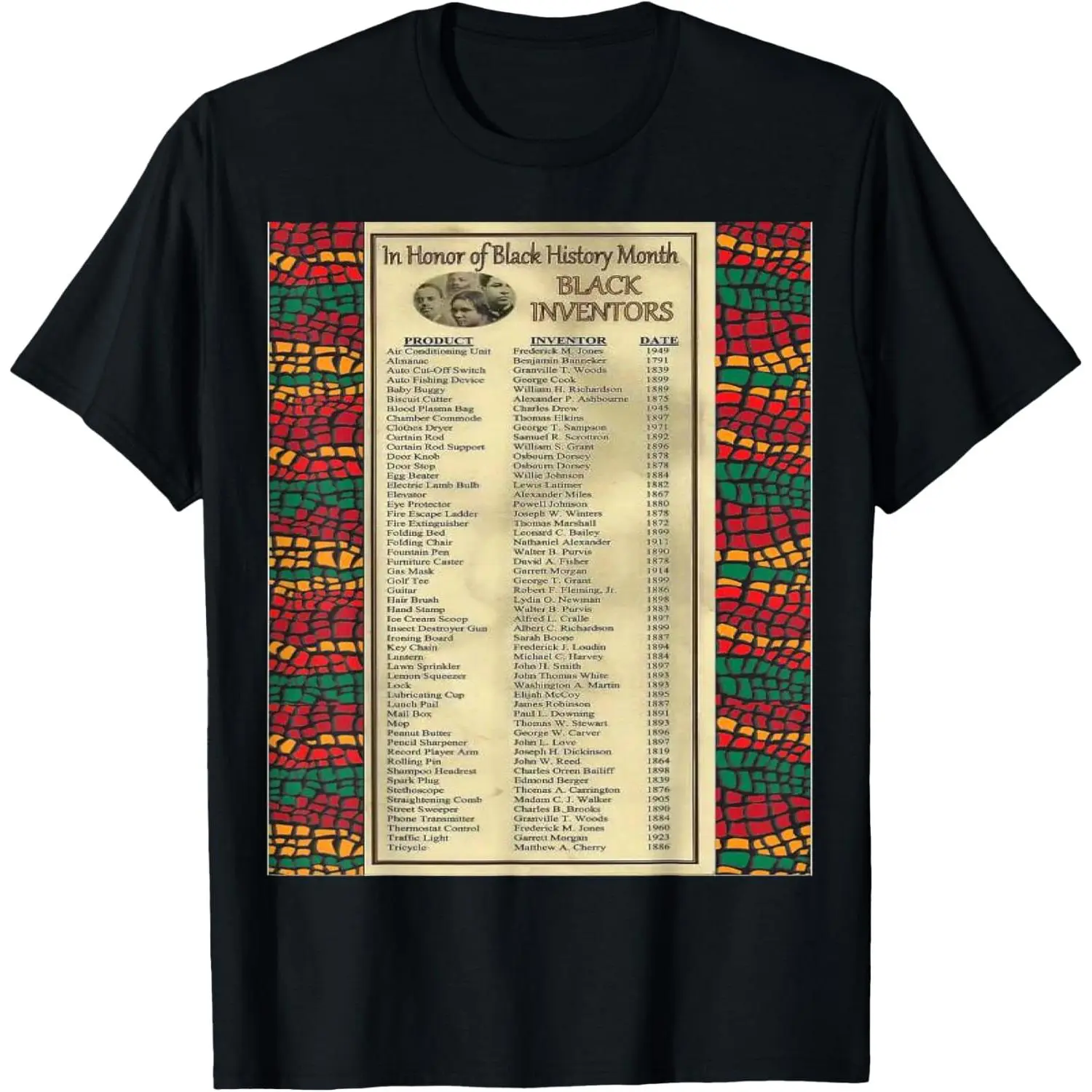 [100% Cotton]In Honor Of Black History Month Black Inventors T-Shirt