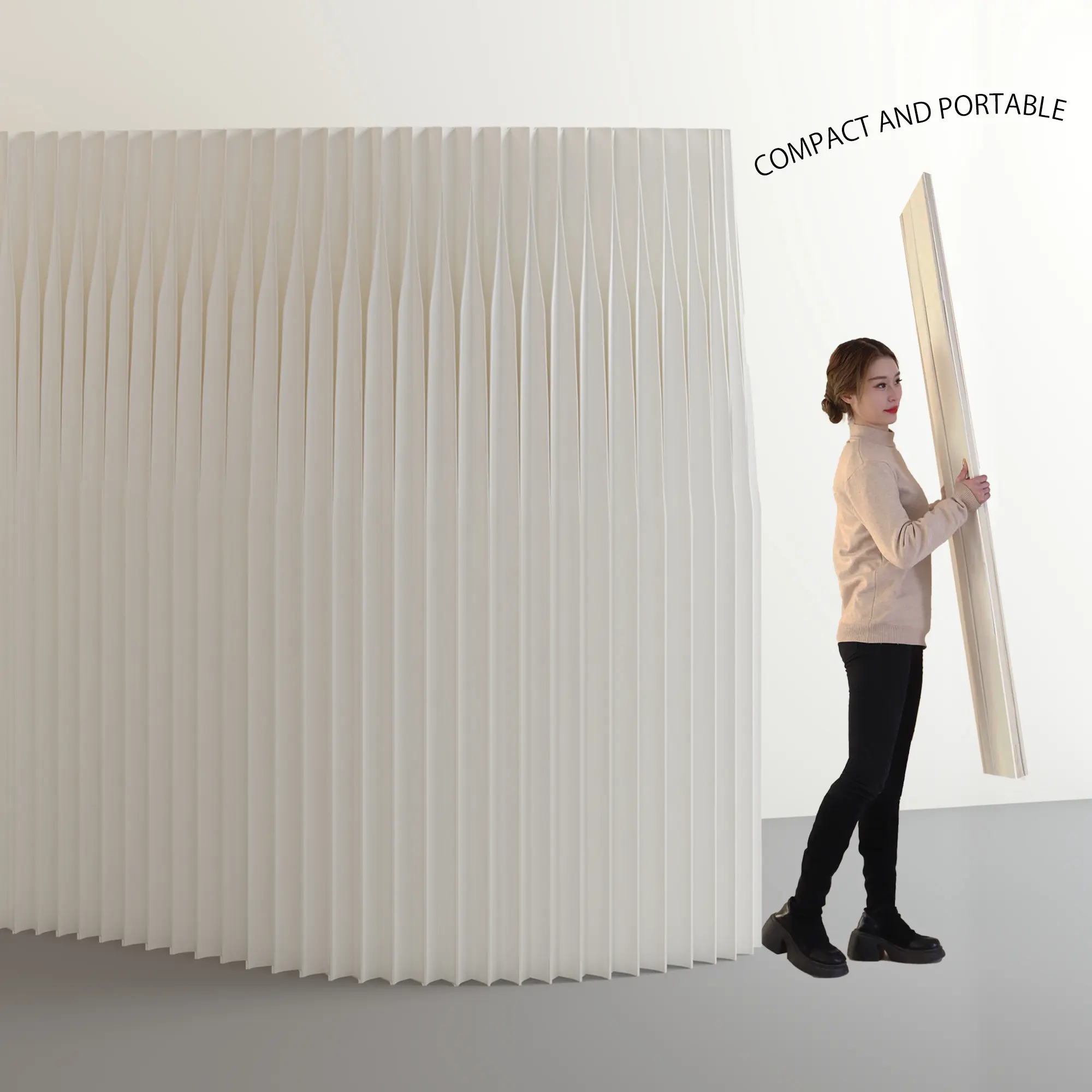 The one paper foldable paper screen partition H1.8m~L3-4m