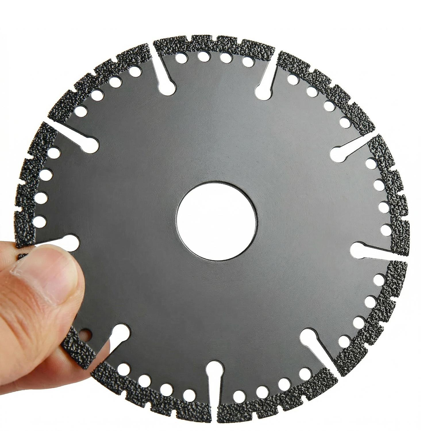 3PCS 4.5" Multi-Material Cutting Blades, Dry Cut Saw Blades for Angle Grinder, Cutting Metal, Cast Iron, Tile, Stone, Marble & Plastic, Heavy Duty Angle Grinder Tool Accessories