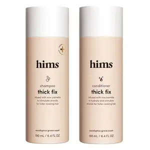 Hims Thick Fix Shampoo and Conditioner Set for Men- Thickening, Moisturizing, Reduces Shedding- Color Safe Hair Loss Shampoo and Conditioner- 2 pack, 6.4oz