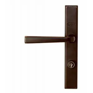 212 MAIN Larson Manufacturing Quick-Fit Straight-Type Aged Bronze Keyed Lock Handle Set (Matching Pair)