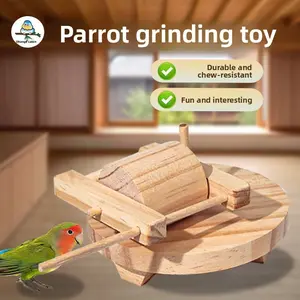 Parrot grinding toy, stone grinder, bird training equipment, tools for budgerigars, cockatiels, and sun conures, intelligence development props