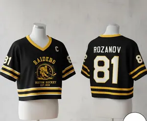 Vintage Hollander Rozan0v Heated Rivalry Crop Top Football Jersey Shirt All-Over Print Unisex