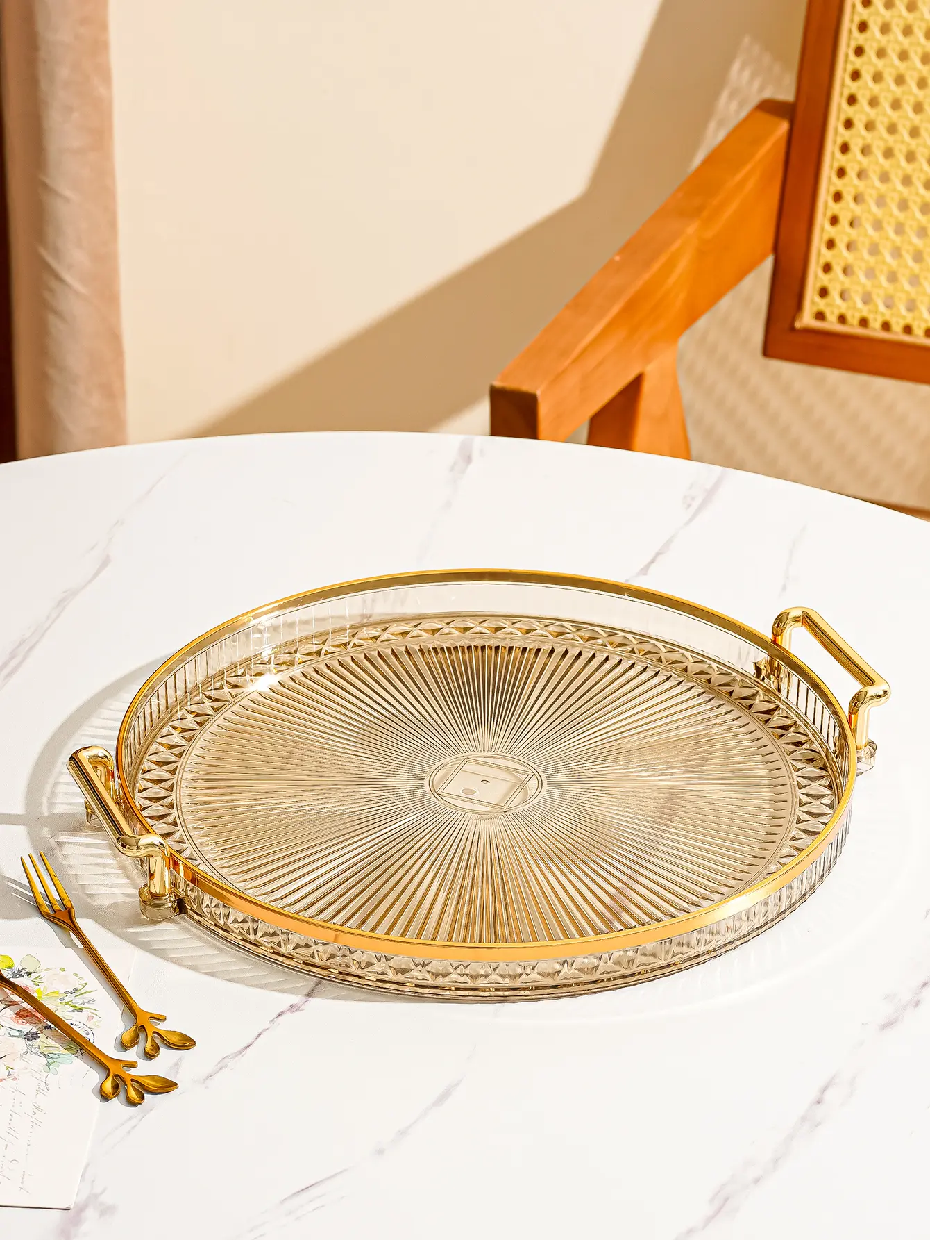 Round Acrylic Tray - Perfect for Kitchen, Weddings, Holiday Parties & Home Decor Round Acrylic Tray - Perfect for Kitchen, Weddings, Holiday Parties & Home Decor