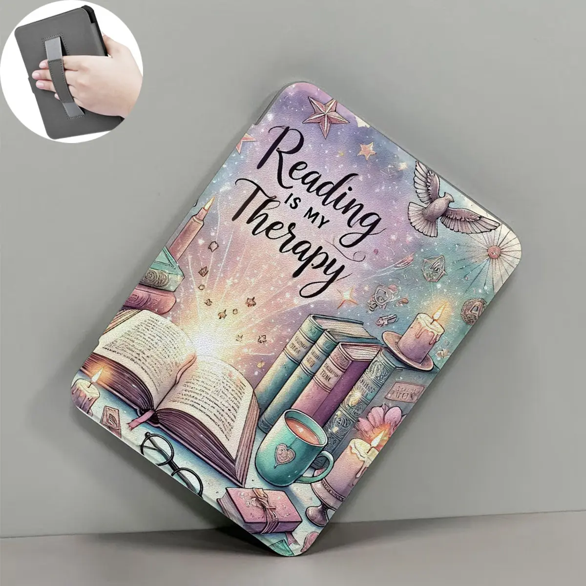 Clear Back Kindle Protective Case - 13 Designs, Kindle Accessory for Paperwhite 12th Gen 7.0", 11th Gen 6.8", & Basic 6.0" (2022, 2024) Reading Tablet Protection Casing PU Leather Cover with Auto Wake/Sleep