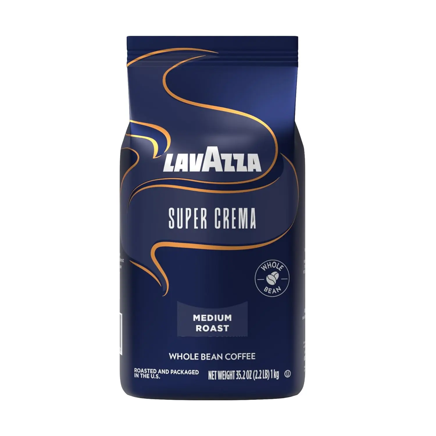 Super Crema Whole Bean Coffee, Medium Espresso Roast, Arabica and Robusta Blend, 2.2 lb Bag, Package May Vary (Pack of 1)