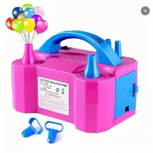 Electric Inflator, Portable, 600W, Rose Red, Dual Hose, Plug, Without Battery, for Home Use, Balloon Inflating Machine
