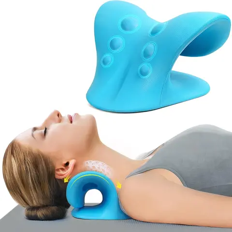 Silicone Neck Stretcher for Daily Neck Tension Relief, Ergonomic Neck Muscle Relaxer for Home Office Travel