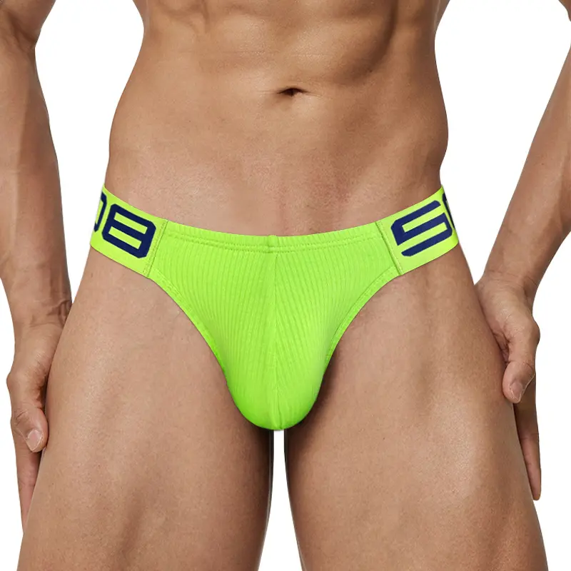 Men's Threaded Cotton Underwear - Stylish, Breathable Athletic Sport Briefs, Low-Waist High-Cut Hip-Raising Comfortable for Sports & Fitness, Athletic Sport Underwear, Stylish Underwear