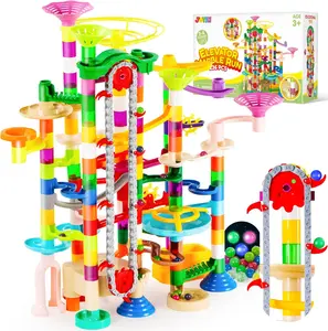 236/150Pcs Glowing Marble Run with Motorized Elevator, Construction Building Blocks Toys, STEM Gifts for Boys and Girls Kids Outdoor Play Toy Boys Valentine's Day Gifts for Kids