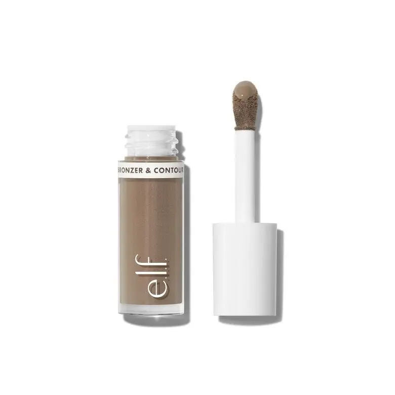 e.l.f. Camo Long Lasting Liquid Bronzer & Contour - Highly Pigmented Highlighter Cream for Sculpted Face Stick & Self Tan Bronzing 0.13oz (10ml) Highlighter Contour Highlighter Palette