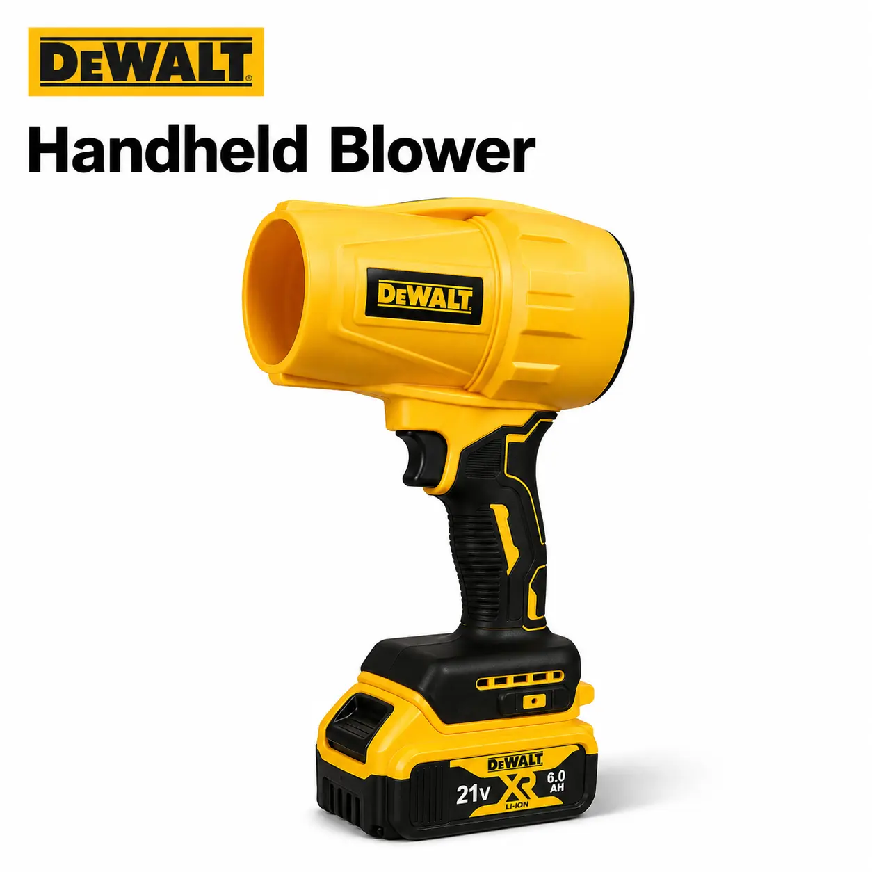 DEWALT Lightweight Cordless Blower Power Tool Kit - Cordless Use, Includes Cells, for Leaf Cleanup, Outdoor Surfaces, Backyard & Garage Tasks, with Battery & Charger for Household DIY Enthusiasts