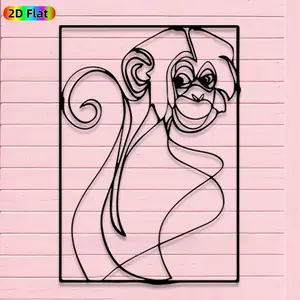 1pc Avant-Garde Monkey Metal Wall Art, Avant-Garde Monkey Statue Mural, Iron Craft, Perfect for Living Room, Garden, Zoo Corner Decor, Intricate Craftsmanship, Artistic Metalwork, Christmas Decor, Ideal Gift for Trend Seekers