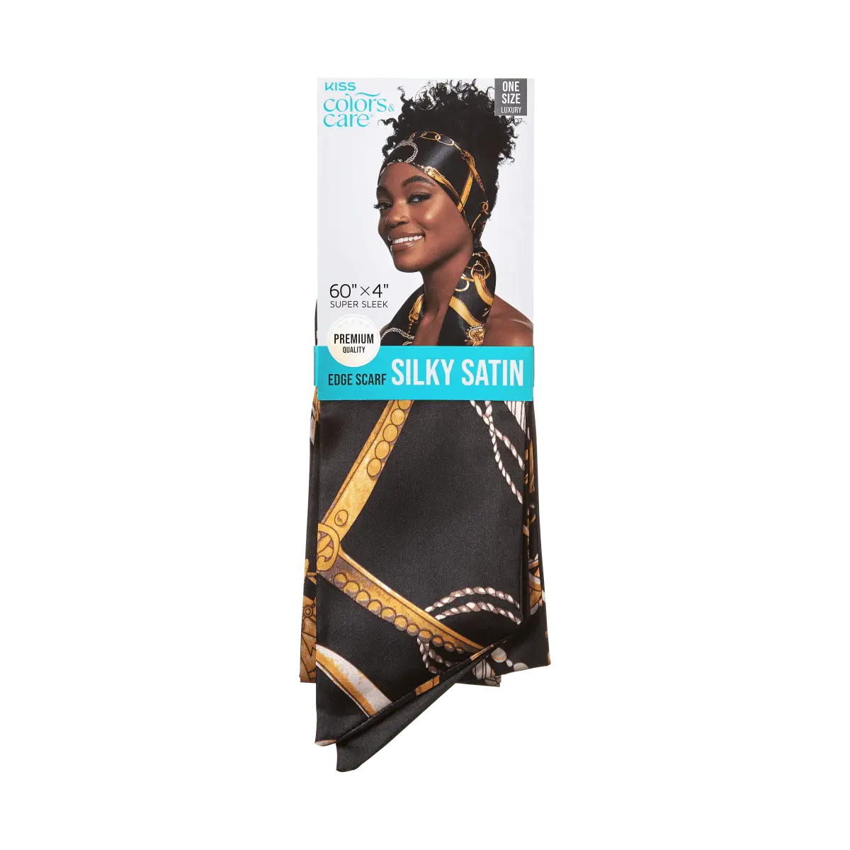 Kiss Colors & Care Silky Satin Edge Scarf - Luxe Kiss Colors & Care Silky Satin Edge Scarf - Luxe