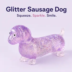 This TikTok viral hit is an adorable squishy puppy, a cute jelly-shaped desktop pet that relieves anxiety and stress. It's a portable relaxation toy, a slow-rebound malt ball stress-relieving handheld toy, ideal for the office, study, and leisure space.