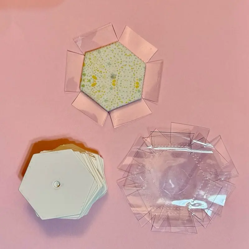 English Paper Piecing Starter Set with 5 Clear Vinyl Templates