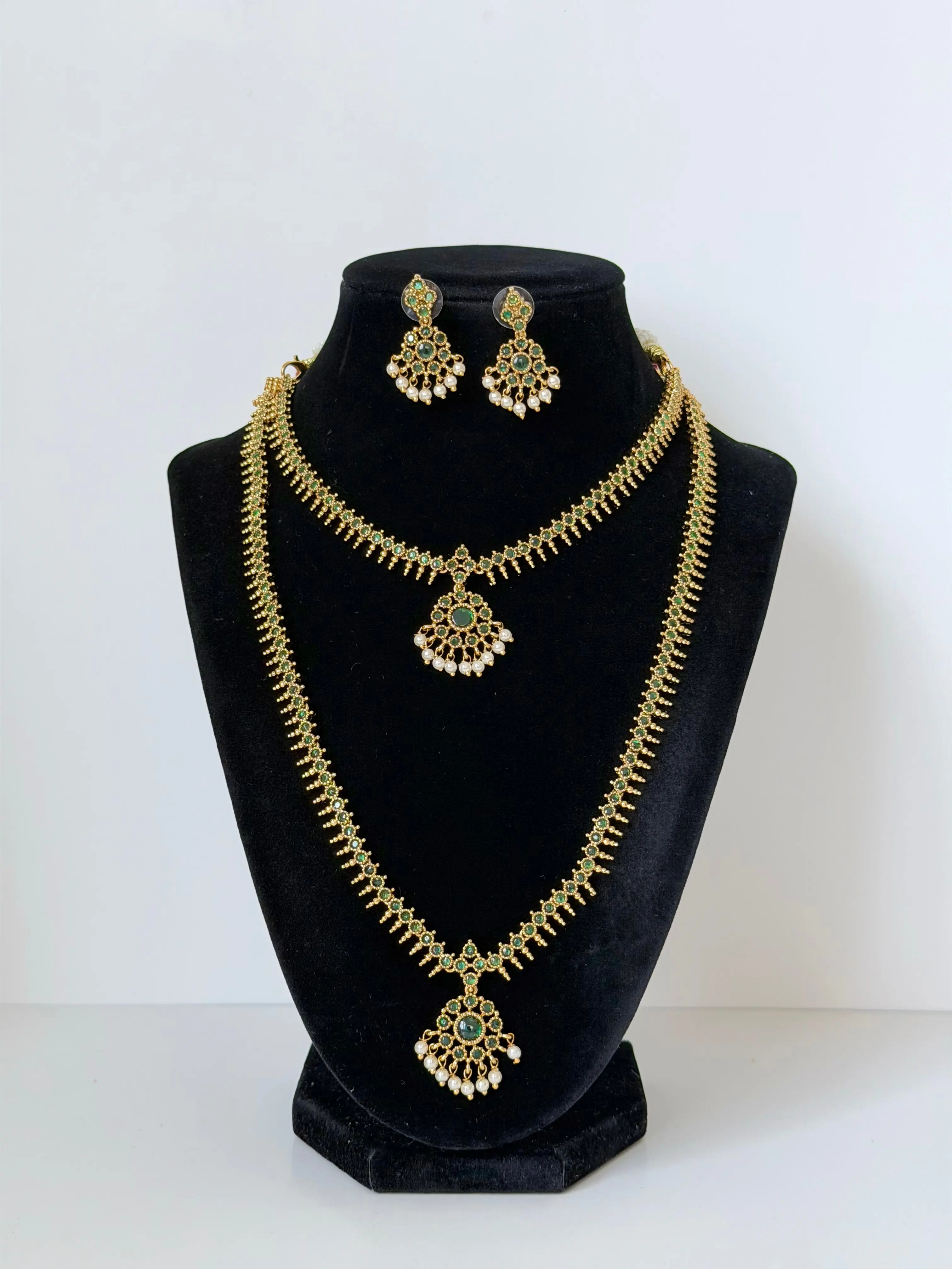 Nandini Traditional South Indian Necklace Combo with Earrings