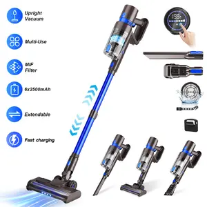 Cordless Vacuum Cleaner 550W , 45KPA, 45 Min Runtime – Self-Standing Stick Vacuum with LED Touchscreen, Handheld for Pet Hair, Carpet & Floor