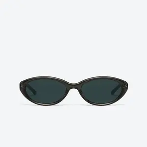 GENTLE MONSTER Cuscus BRC21 Brown Frame Blue Lenses Oval Shape