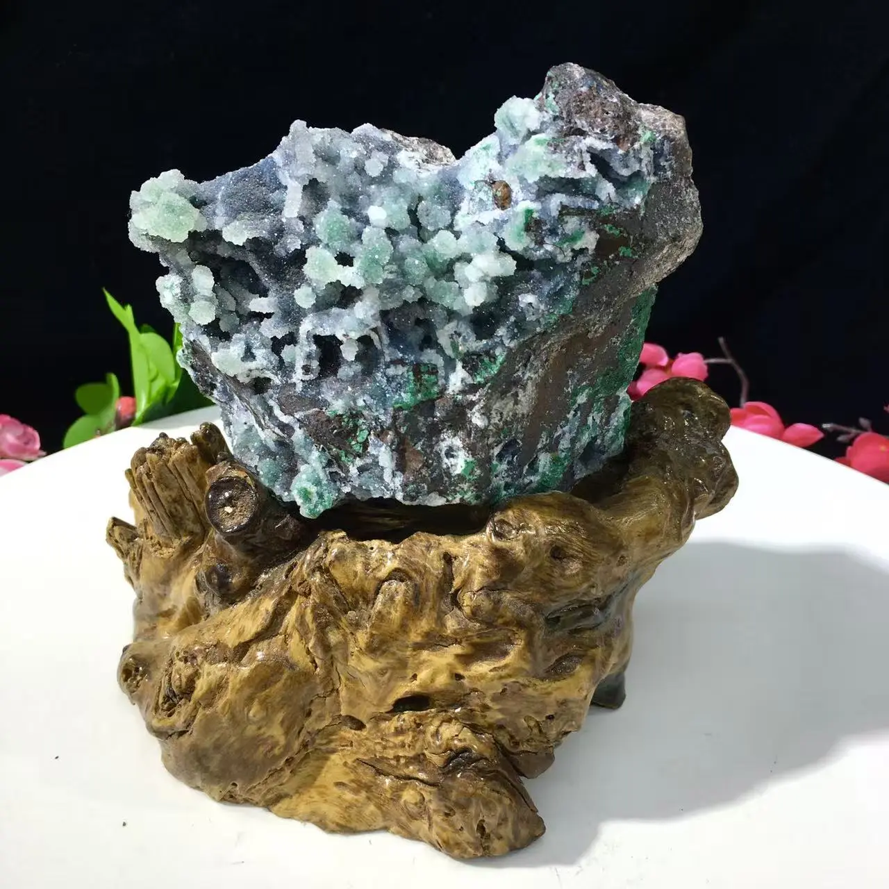 Malachite Crystal Specimen, Natural Sugar Texture, Elegant Home Ornament and Decoration for Jewelry Accessories, Elegant Natural Crystal Decorations, Specimen Ornaments, Glamorous Natural Crystal Decorations