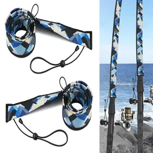 Neoprene Fishing Rod Sleeve - Fishing Pole Protective Case, Puncture Resistant Rod Cover Sock, Fishing Rod Covers for Casting/Trolling/Spinning Rod | Outdoor Fishing Accessories
